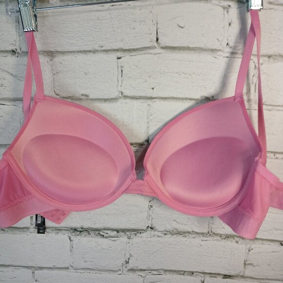 WOMENS STEVE MADDEN PINK PADDED UNDERWIRE BRA SIZE 38C - Picture 9 of 9
